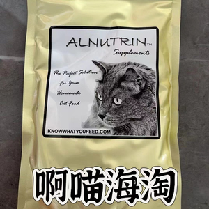 美国Alnutrin猫银粉金粉营养均衡预混180g自制猫饭纯肉熟制生骨肉