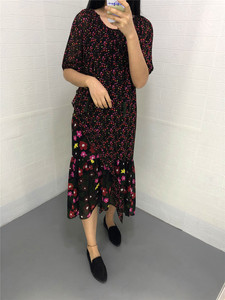 米蔻百家好夏季新款韩版中长款翠花显瘦女式连衣裙HTOP425G