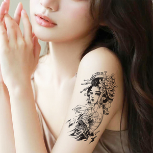 中国古风美女纹身图案图片