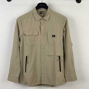 探路者衬衫男女同款24年 户外工装速干宽松长袖衬衣TAKKBM80783
