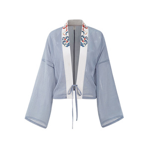 00love莹莹_淘宝【十三余 小豆蔻儿】[乌鹭]对襟上襦两片式下裙绣花