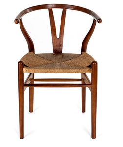 美式Y椅实木椅子现代简约北欧餐椅休闲椅藤椅白橡木叉骨椅圈椅