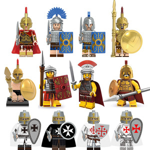 兼容乐高古罗马积木公仔罗马指挥官斯巴达勇士骑士团组装人仔玩具