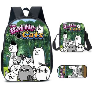 The battle cats 猫咪大战争书包笔袋单肩包套装猫咪大战儿童背包