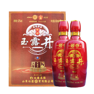 山东历史文化名酒52°唐龙辉煌玉露井浓香型500ml*2东平特产纯粮