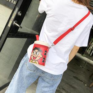 旺仔包包旺仔牛奶卡通动漫零食女斜挎包旺仔水桶包网红ins百搭小