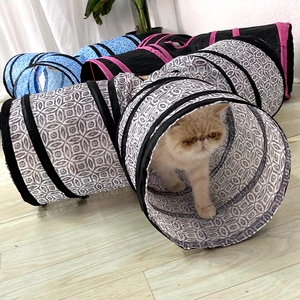 猫隧道迷宫可折叠宠物用品猫窝帐篷多色逗猫玩具自嗨解闷三通包邮