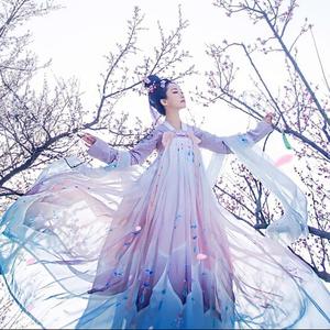 汉服女菩提雪慈航净清新汉素飘逸改良齐胸襦裙古装仙女日常hfa38