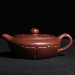 正宗宜兴紫砂壶 纯手工泡茶壶名家功夫茶具郭建国紫泥 筋纹莲花壶