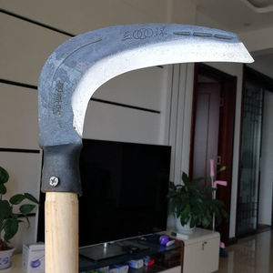 新款农用镰刀三环右手左手割草砍柴镰刀锰钢锻造免磨镰刀收割秋收