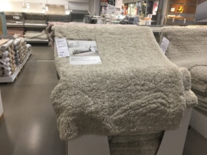 IKEA宜家  林德克努德 长绒地毯,床边毯卧室地毯深灰色80x150厘米