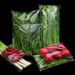 1000只精品蔬菜包装袋透明新鲜叶菜保鲜袋打孔防雾超市透明塑料袋