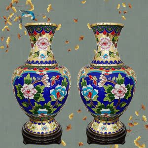 珐琅铜花瓶