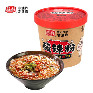 陈村薯滋味酸辣粉桶装麻辣爆肚味红薯粉方便冲泡速食非油炸泡面