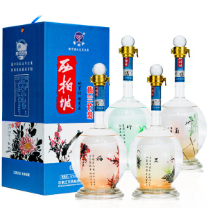 西柏坡酒梅兰竹菊42度浓香型白酒500ml 河北石家庄特产 4瓶整箱装