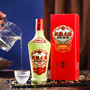 山东白酒秦池酒53度双粮大曲500ml龙琬酱香型白酒