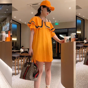 欧洲站新款橘色t恤