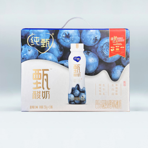 4月产到货蒙牛纯甄甄酸奶长白山蓝莓味风味奶昔230g*10瓶整箱早餐