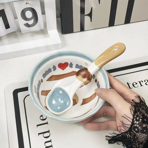 举个栗子女生可爱酸奶碗陶瓷饭碗带勺子ins高颜值甜品糖水沙拉碗