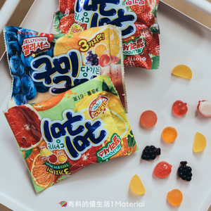【2袋】韩国进口乐天混合果汁软糖年货多口味QQ糖综合果味喜糖
