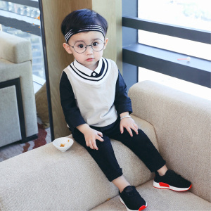 1-3岁男童春秋装运动套装春装帅气春季男宝宝周岁男孩衣服儿童装2