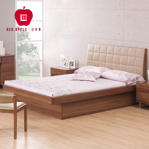 红苹果北欧意式轻奢真皮床主卧室软床双人床1.8米1.5软包床r8302