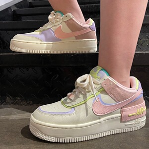 nike耐克af1空军一号女鞋马卡龙粉运动鞋双钩紫休闲鞋板鞋ci0919