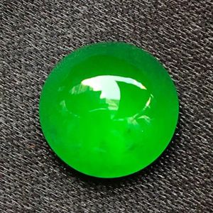 拍卖缅甸翡翠帝王绿冰种戒面老坑阳绿裸石满绿翡翠蛋面戒指镶嵌