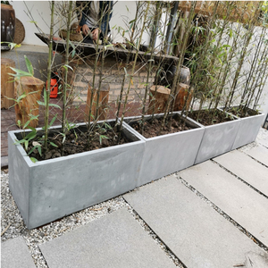 水泥花盆楼顶客厅定制花箱花坛特大号新款种菜花槽黑色户外简约