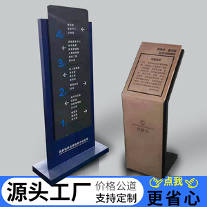 户外立式不锈钢精神堡垒导向牌停车场指向牌室内楼层引索牌指示牌