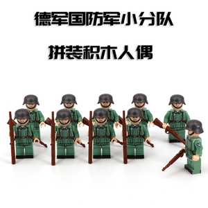 兼容乐高第三方二战德军人仔拼装玩具男孩益智积木兵人m36野战军