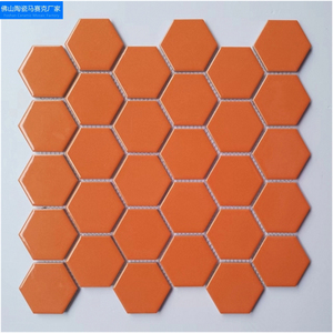 田园彩色六角墨绿红色瓷砖陶瓷马赛克墙砖背景墙地面拼图餐厅浴室