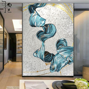 马赛克瓷砖背景墙现代简约定制抽象画玄关拼花客厅餐厅拼图装饰画