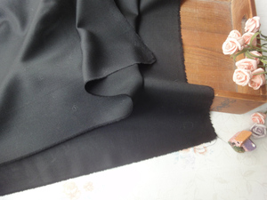 黑色精纺100%纯羊毛布料韩国外贸原单原创手工欧美西装服装面料