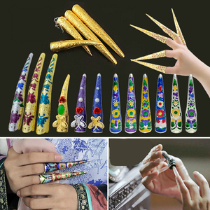 古代装清朝指甲套假长护甲套宫廷景泰蓝电视剧儿童女皇后娘娘古风