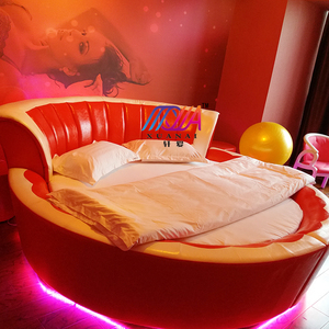 上海轩爱厂家热销情趣电动床发光大圆床主题创意花盆床酒店水床