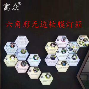新款六边形卡布灯箱异形灯箱软膜灯箱无边框圆可做手机店公司展厅