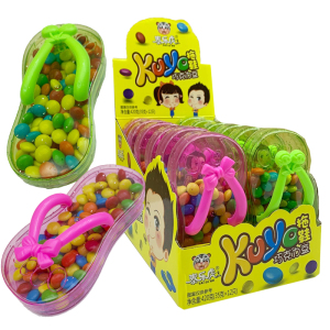 网红儿童趣味创意糖果玩具卡通拖鞋彩色巧克力豆小孩节日不哭零食