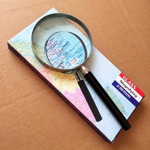儿童持放大镜凸透镜 聚光 点火老人阅读便携高清90mm学生用特大号