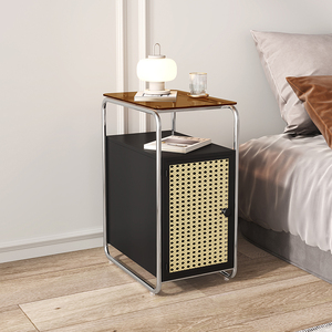 设计师玻璃床头柜ins风卧室床头床边储物收纳小柜子创意窄夹缝柜