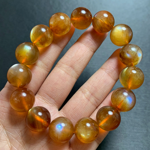 天然安德森手链西藏长石太阳石手串强光日光石男女款水晶饰品宝石