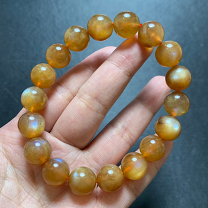 天然安德森手链西藏长石太阳石手串强光日光石男女款水晶饰品宝石