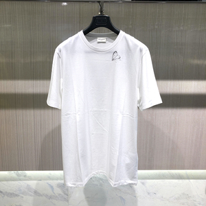 saint laurent圣罗兰slp 现货20早秋新款血牙印花白色t恤男款短袖