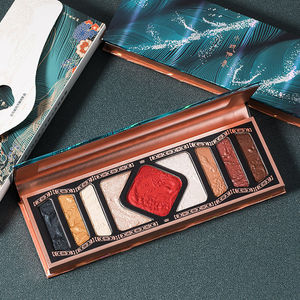 抖音同款古风浮雕彩妆盘雕花眼影盘ins高光珠光腮红多功能盘学生