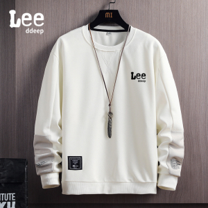 lee ddeep联名2021新款卫衣圆领男士t长袖t恤上衣服春秋潮牌男装