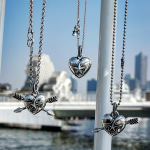 codysanderson爱心五角星项链吊坠925纯银 cody项链 复刻