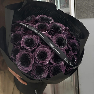 乌梅子酱碎冰蓝曼塔玫瑰花束鲜花速递同城上海杭州全国生日配送店
