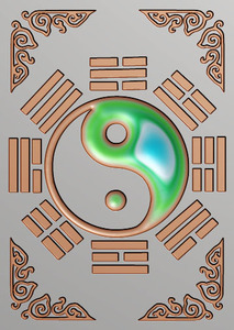 精雕图jdp浮雕图灰度图bmp玉雕木雕图八卦 太极 仿古纹 46牌j0650