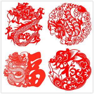 剪纸成品半成品 同心共筑中国梦纸质刻纸16k8k4k2k宣传装饰画3人付款