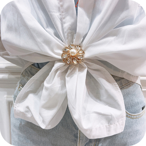 纽扣冬季连衣裙简约百搭甜美衣服上的装饰品小挂件前面手缝蝴蝶结